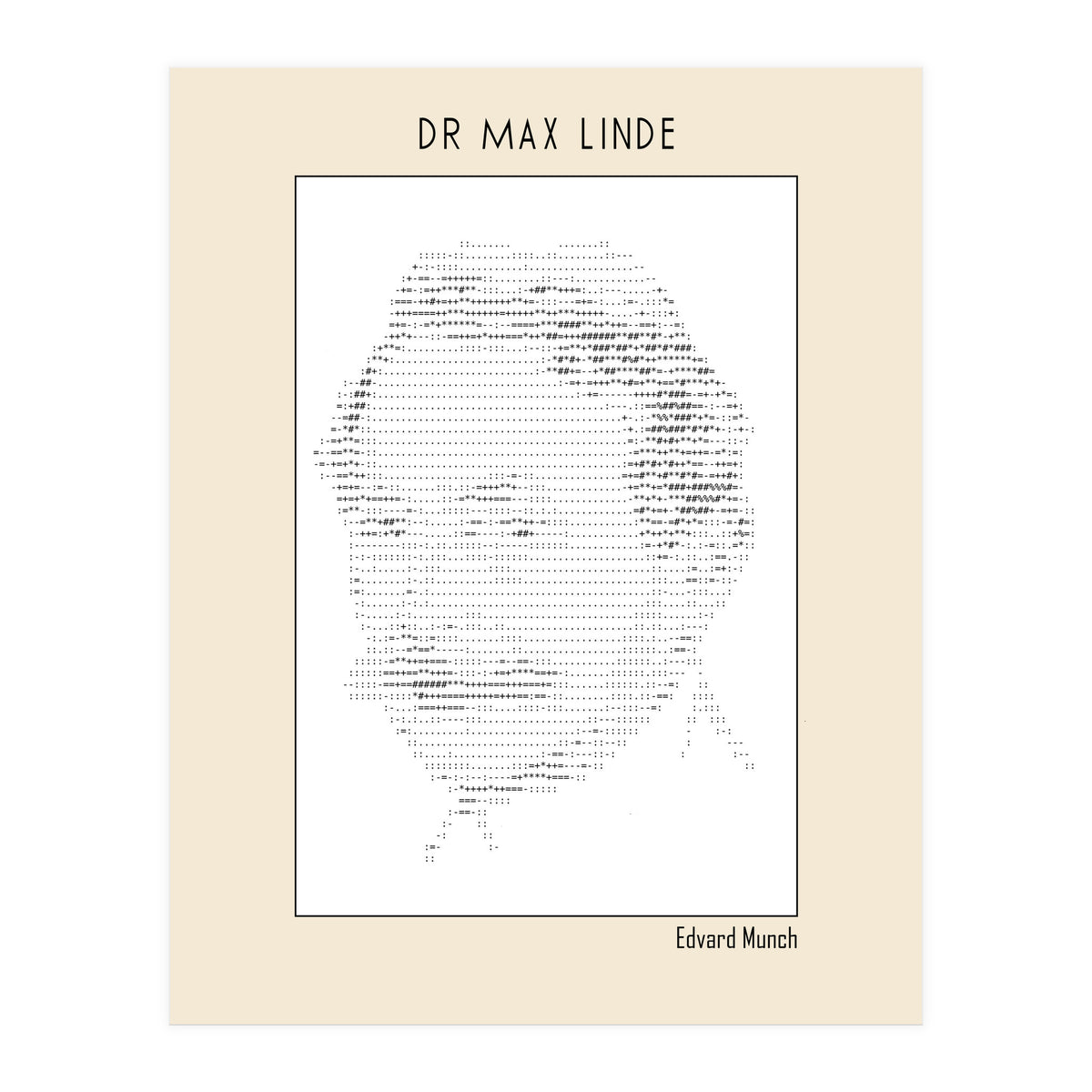 Dr Max Linde – Edvard Munch (ascii Art) (Print Only)