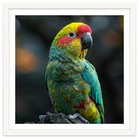 Vibrant Amazon Parrot Perched On A Branch
