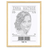 Receipt Art Emma Watson thumbnail