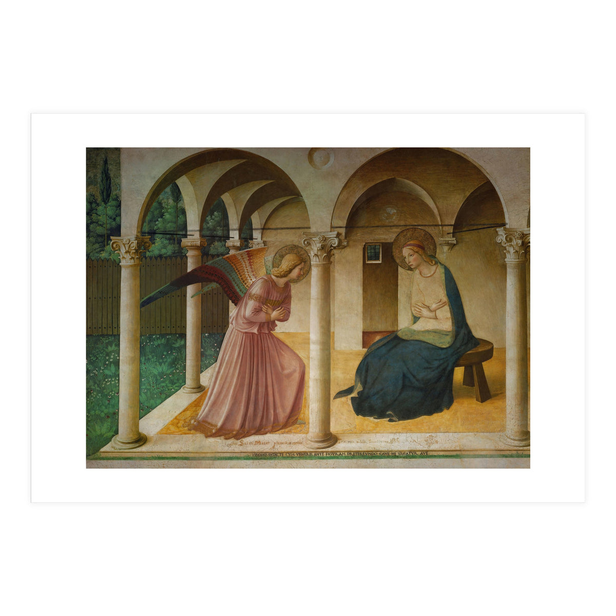 The Annunciation. Fresco in the former dormitory of the Dominican monastery San Marco, Florence. (Print Only)