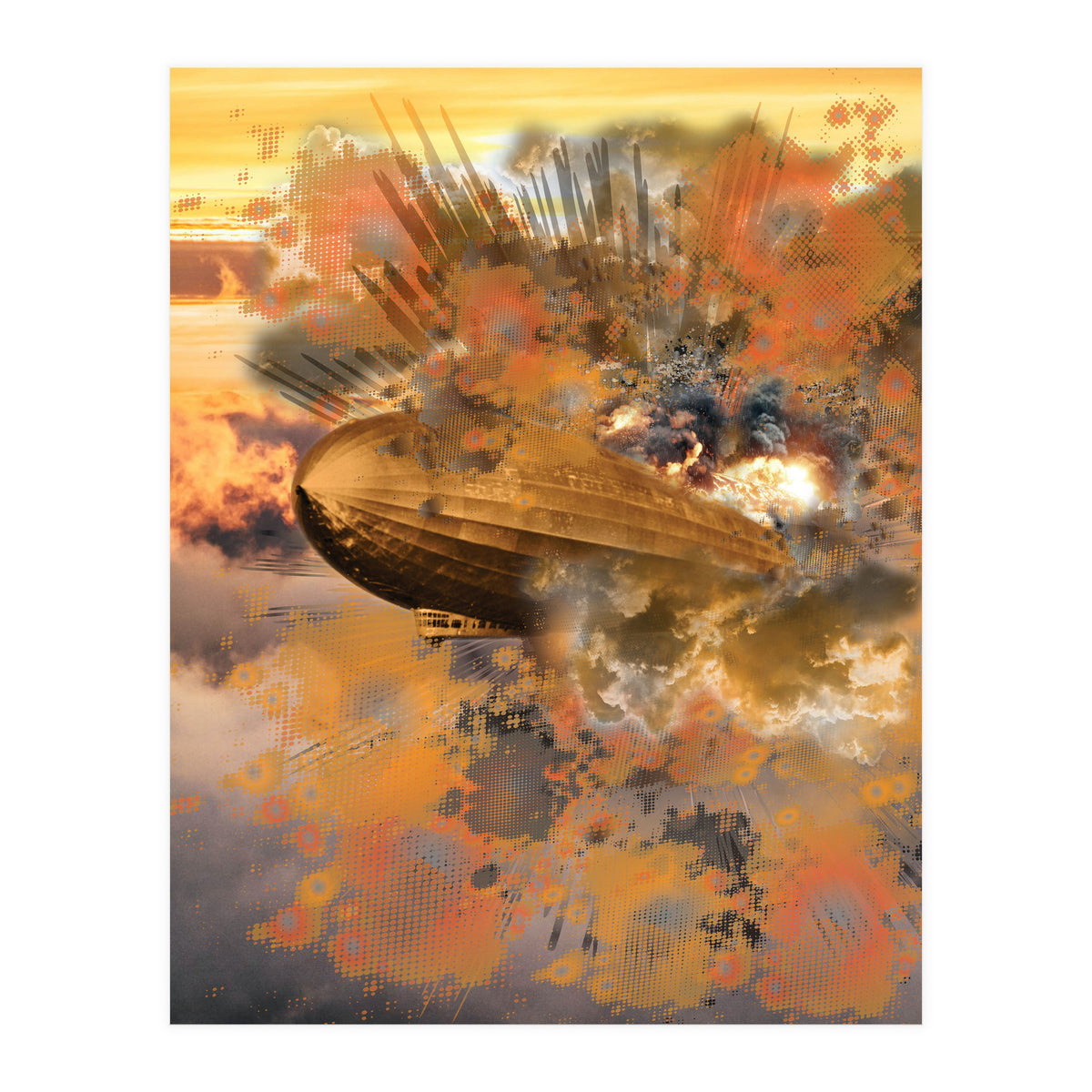 Zeppelin Balloon Explosion (Print Only)