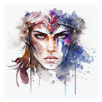 Watercolor Warrior Woman #1 (Print Only)