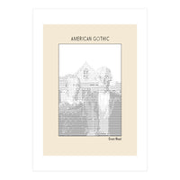 American Gothic – Grant Wood (ascii Art) (Print Only)