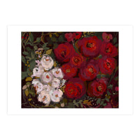 Vintage oil painted moody romantic Roses (Print Only)
