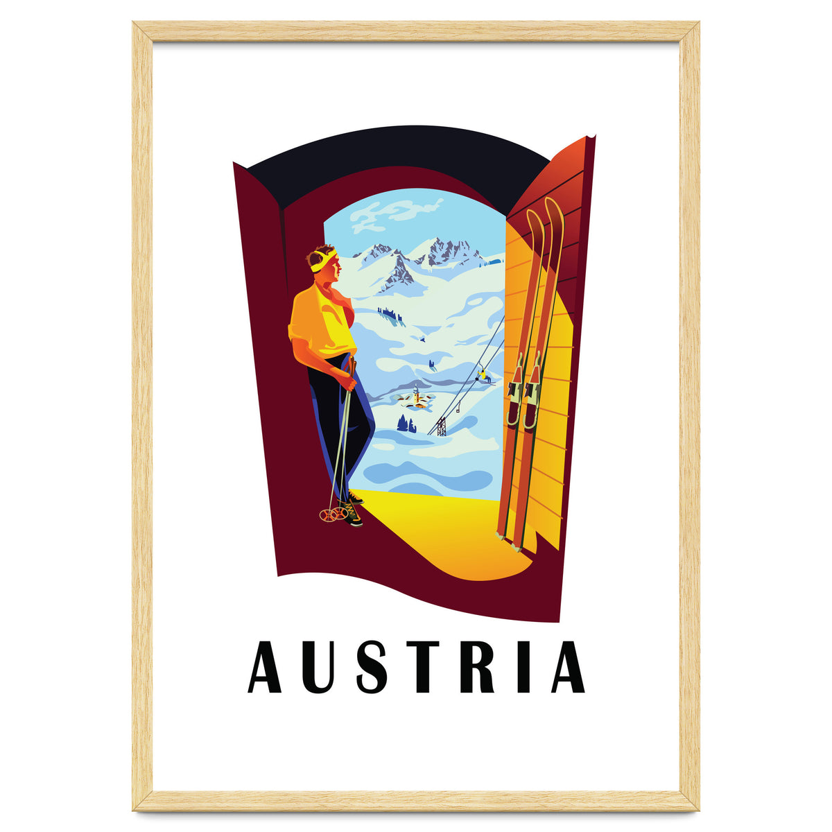 Austria Ski Track At The Door