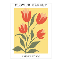Amsterdam Flower Market - Modern Colorful Botanical Print (Print Only)