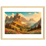 Vintage Dolomites Poster, Italy thumbnail