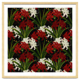 Red and White Spider Lily Flower Print Elegant Botanical Japanese Inspired Floral Artwork thumbnail