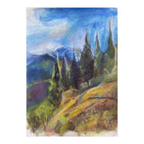 Pastel drawing of an Alpine Pine Forest (Print Only) thumbnail
