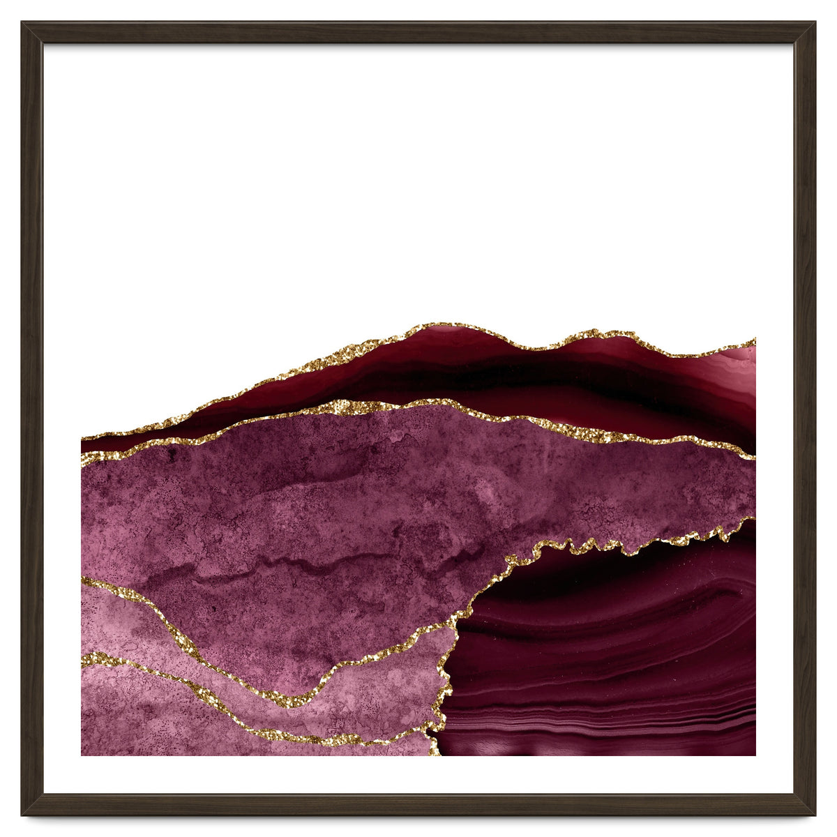 Burgundy & Gold Agate Texture 28