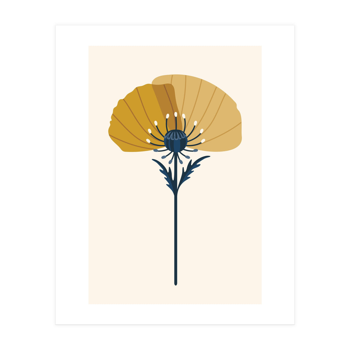 Ochre Half Poppy (Print Only)