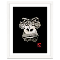 Angry Gorilla White In Black