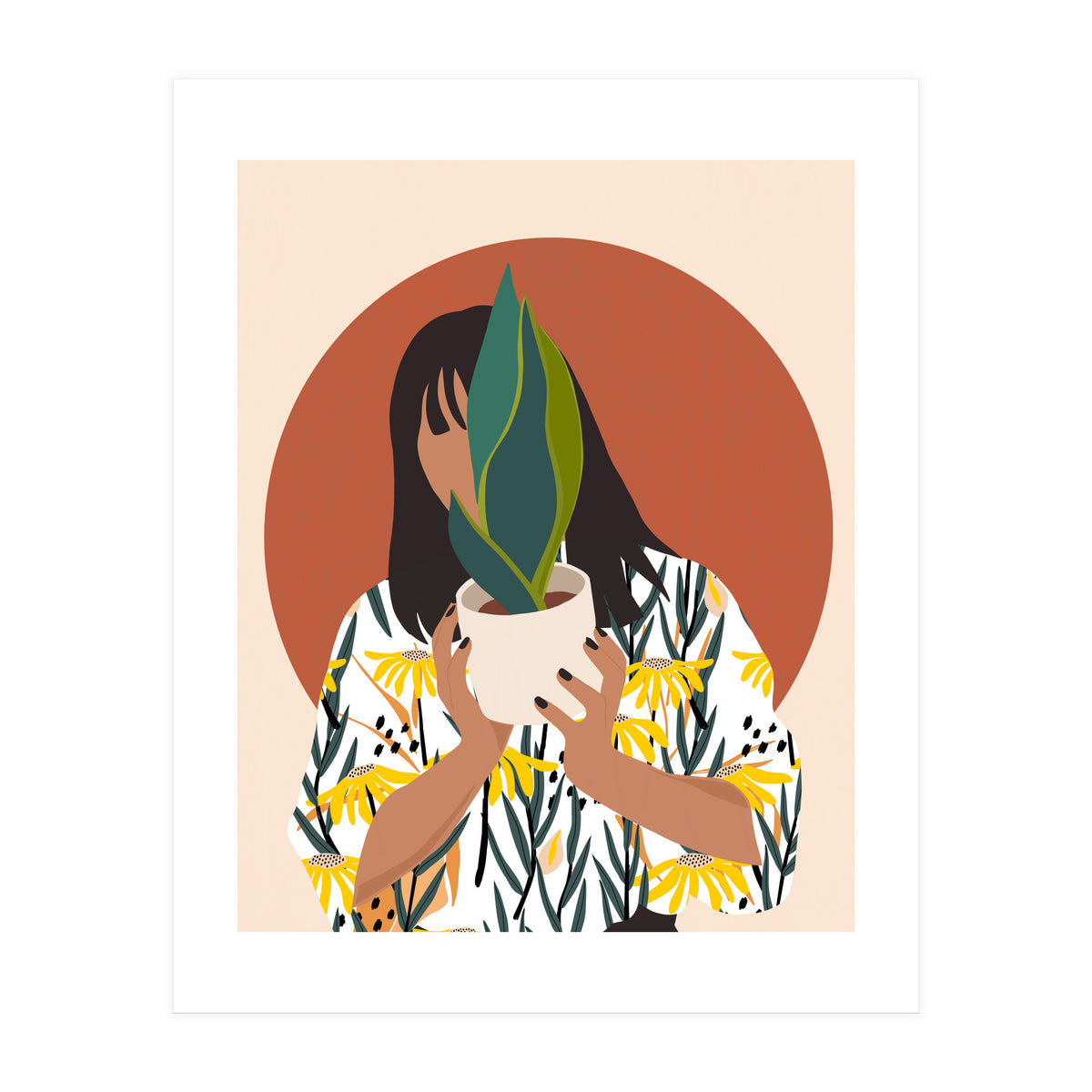 Plant Parent, Botanical Nature House Plants, Floral Bohemian Growth Positivity Care Rustic Garden (Print Only)