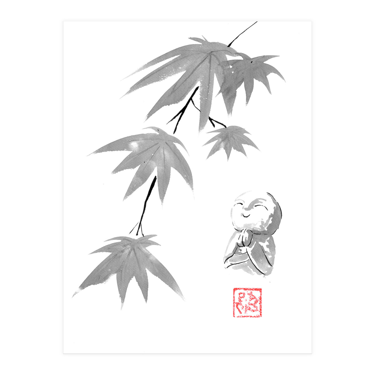 Maple And Jizo (Print Only)