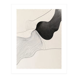 Abstract Black And White Organic Flowing Lines Art (Print Only) thumbnail