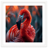 Vibrant Flamingo Close Up Portrait Outdoor Nature thumbnail