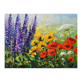 Radiant Summer Wildflower Meadow Oil Painting (Print Only) thumbnail