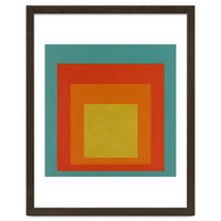 JOSEF ALBERS - HOMAGE TO THE SQUARE GREEN RED YELLOW ORANGE