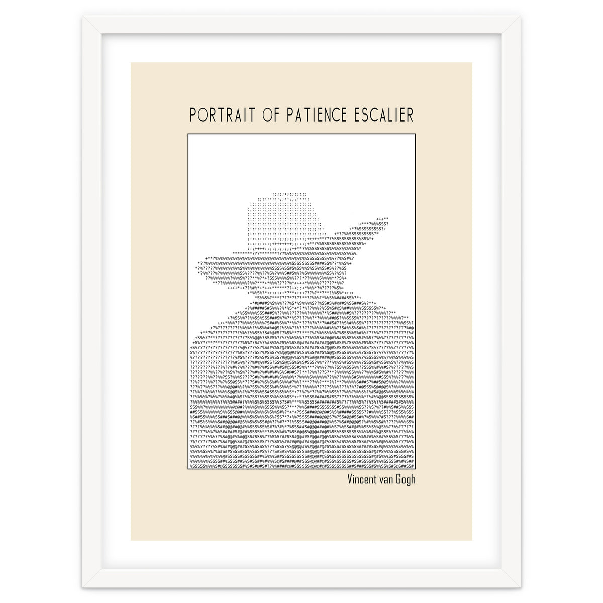 Portrait Of Patience Escalier Vincent Van Gogh Ascii Art