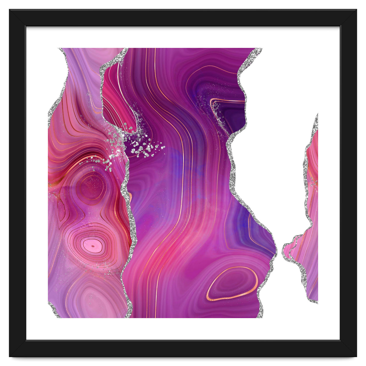 Magenta & Silver Agate Texture 05