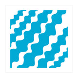Slanting Blue Wavy Pattern (Print Only) thumbnail