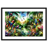 Watercolor Tropical Birds In The Jungle thumbnail