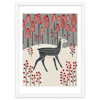 Fawn in a Winter Landscape