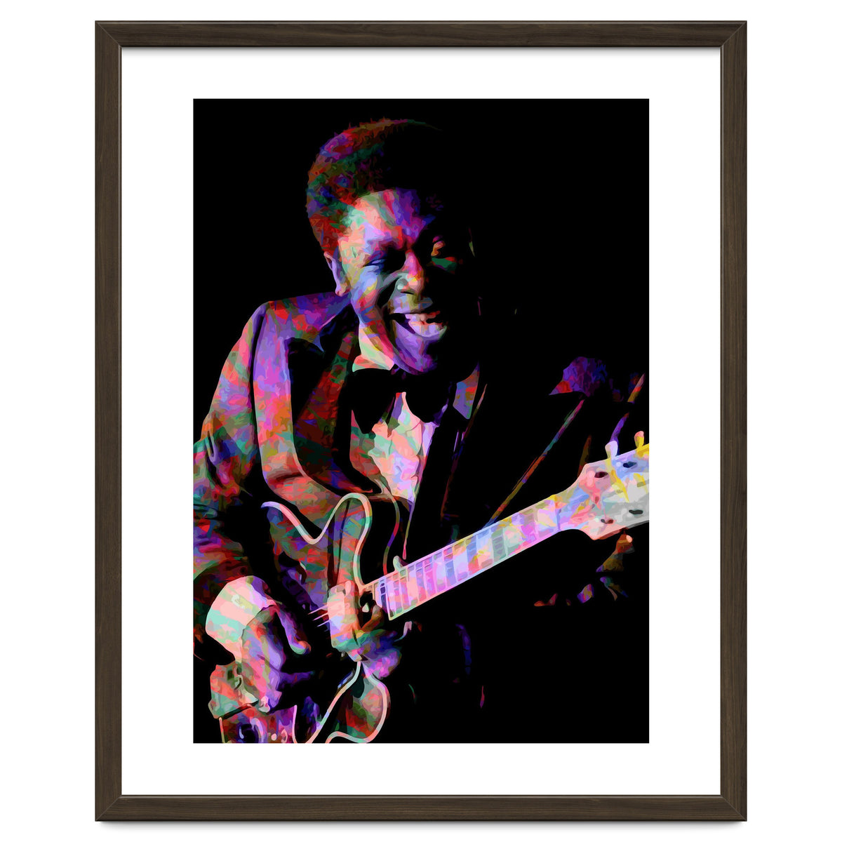 BB King. King Blues Guitarist. Blues Musician Legend Colorful