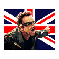 Bono U2 English Singer Rock Band (Print Only)