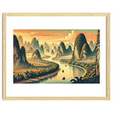 Vintage China, Guilin Karst Mountains Poster thumbnail