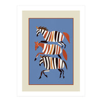 Striped Running Horses (Print Only)