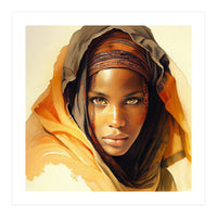 Watercolor Tuareg Woman #11 (Print Only)