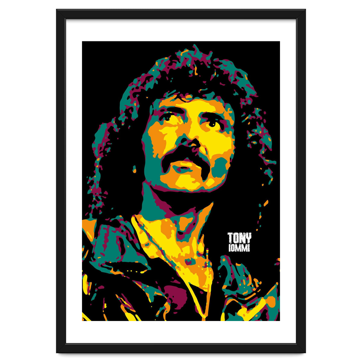Tony Iommi Portrait Pop Art