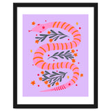 Modern snake - pink and orange thumbnail