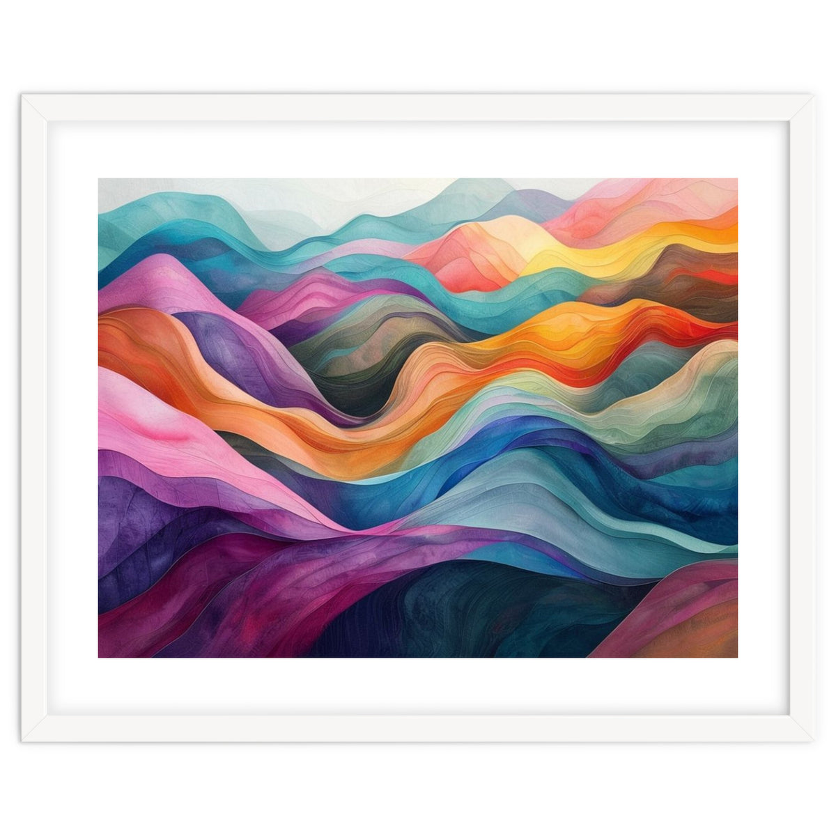 Colorful Abstract Wavy Landscape
