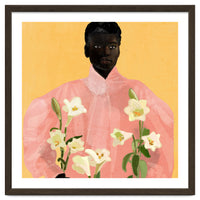 Girl Holding Flowers 2