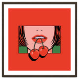Pop Art Cherry Bold Lips With A Classic Design thumbnail