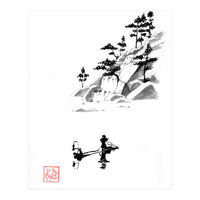 Fishing At The Fall (Print Only)