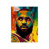 LeBron James Colorful abstract (Print Only) thumbnail