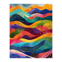 Abstract Rainbow Rolling Hills Landscape (Print Only)