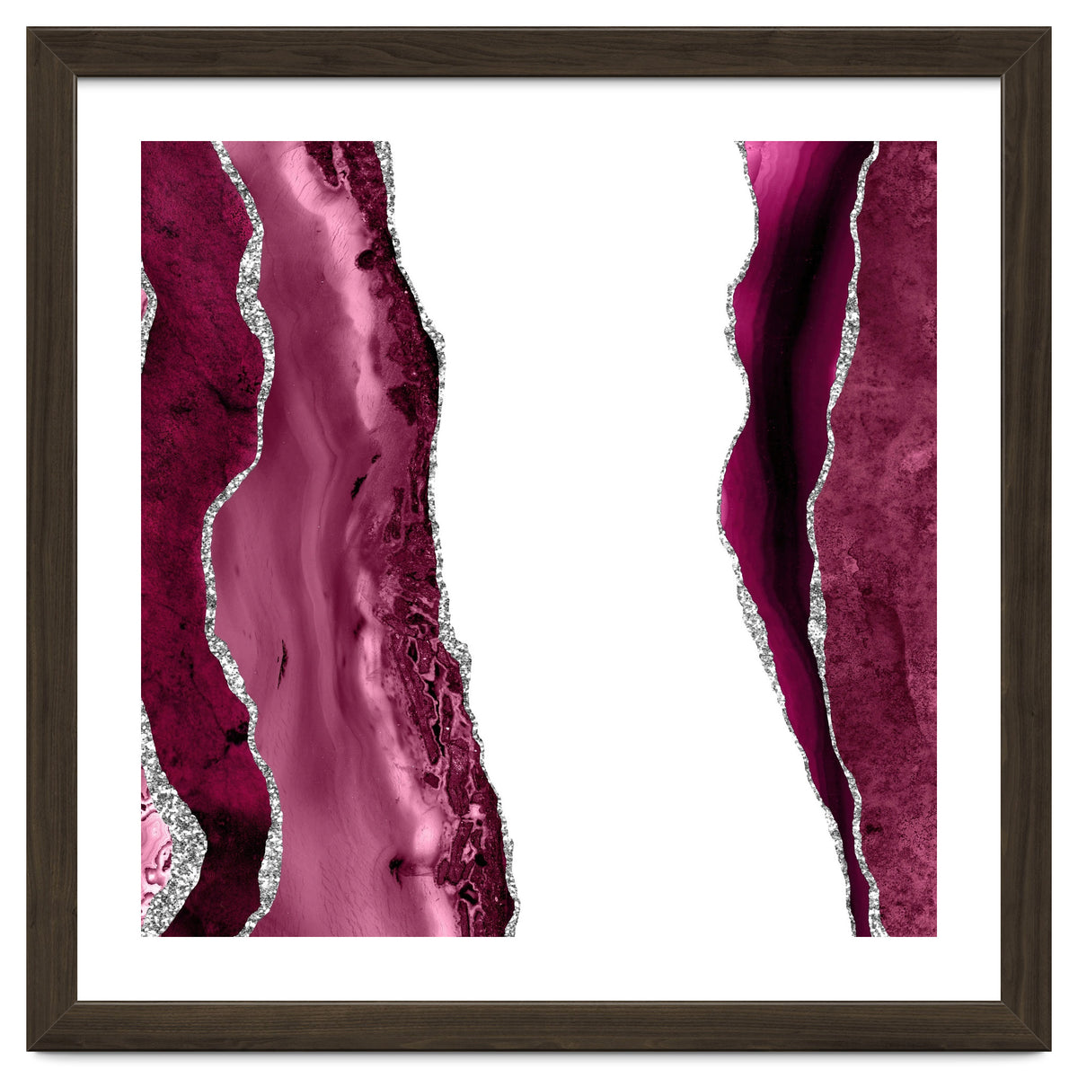 Burgundy & Silver Agate Texture 06