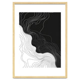 Abstract Black And White Wavy Lines Flowing thumbnail