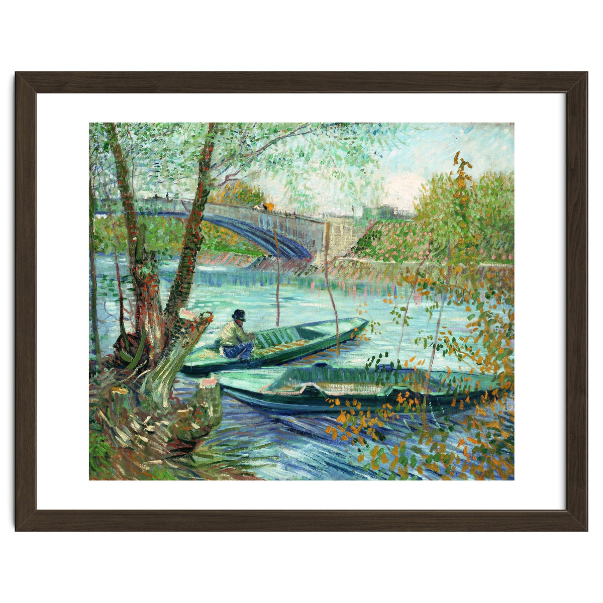Vincent Van Gogh / 'Fishing in Spring, the Pont de Clichy ', 1887, Oil on canvas, 49 x 58 cm.