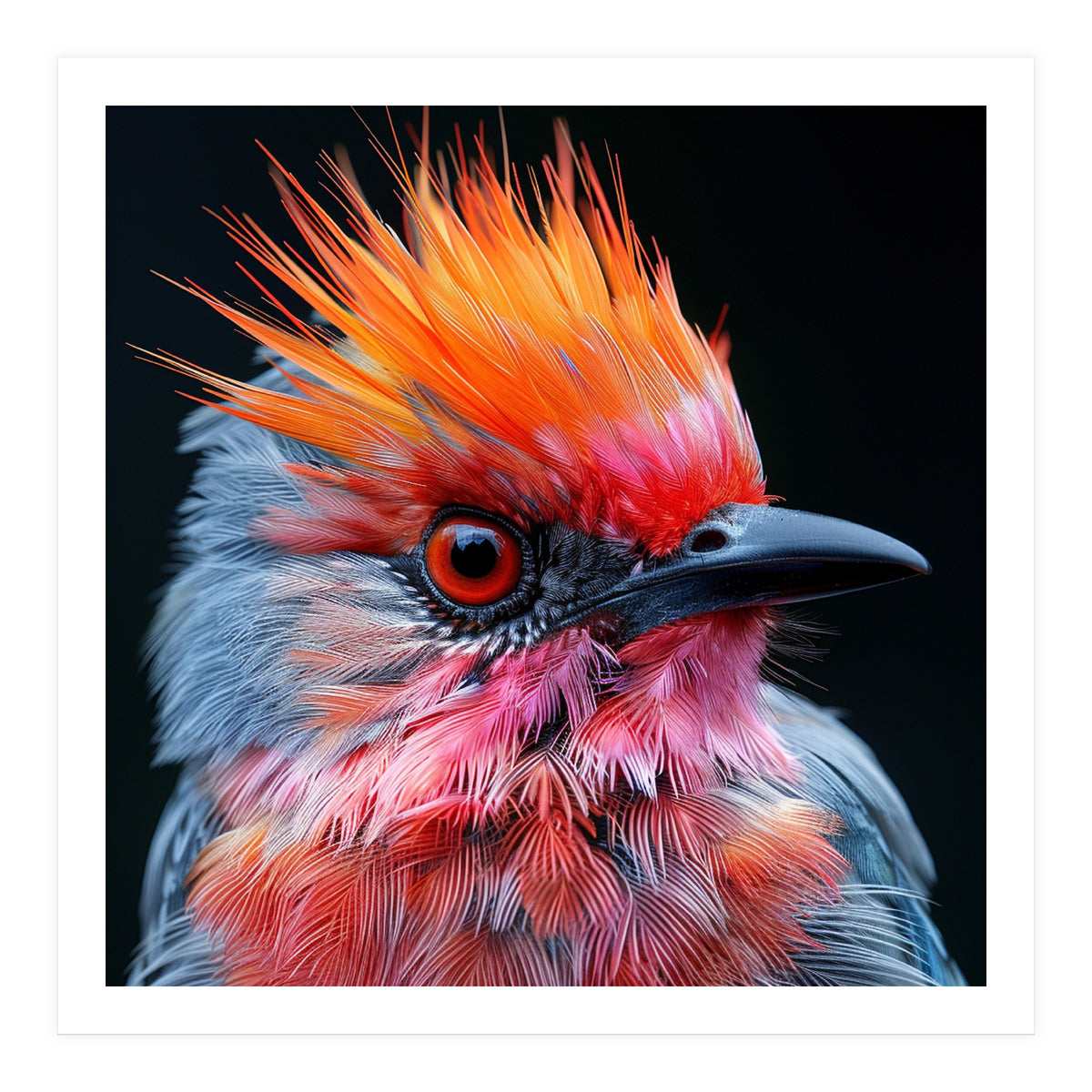 Close Up Of Exotic Bird With Vibrant Plumage (Print Only)