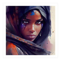 Watercolor Tuareg Woman #8 (Print Only)