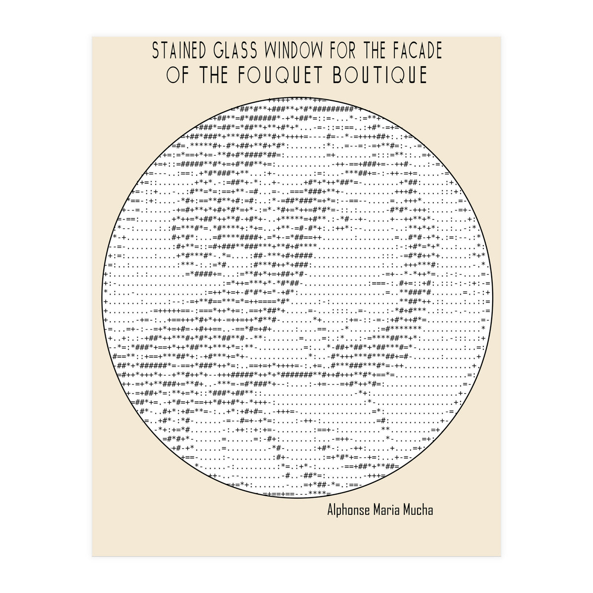 Stained Glass Window (ascii Art) (Print Only)