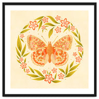 Retro Floral Butterfly