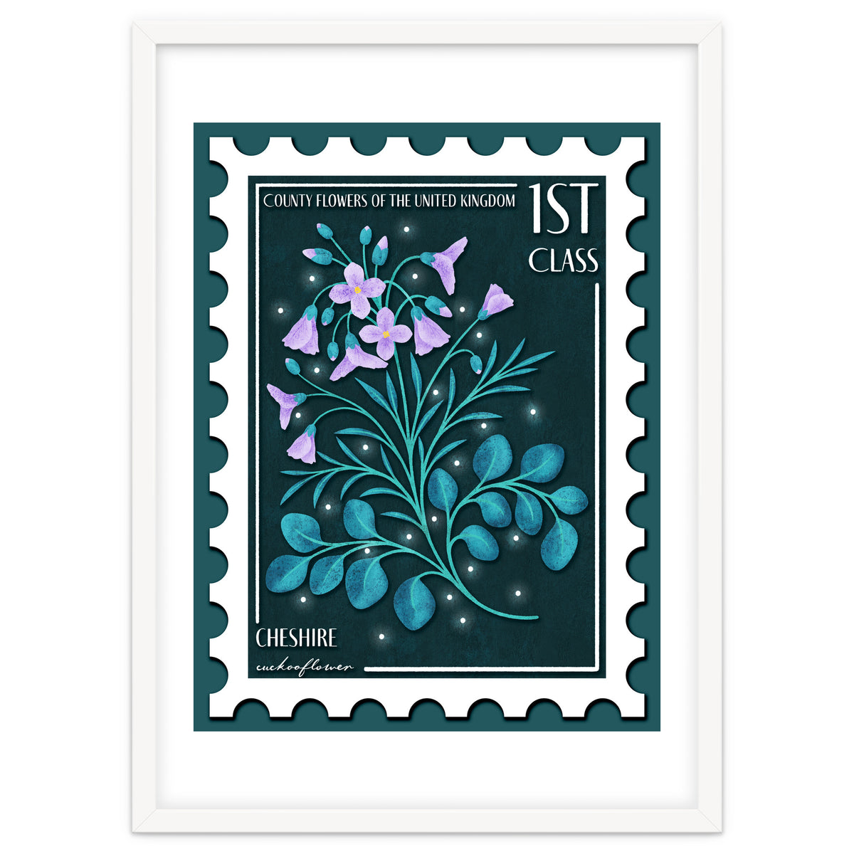 The Cheshire Cuckooflower Postage Stamp