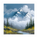 Majestic Peaks in Morning Mist (Print Only) thumbnail