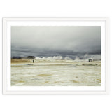 Tourists at the volcano steam spot - Iceland thumbnail